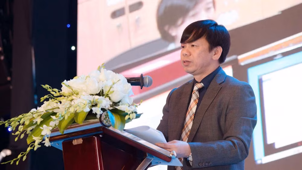 Ông Trần Nhật Minh, Chủ tịch Hội đồng quản trị Công ty cổ phần tư vấn xây dựng Công nghiệp và Đô thị Việt Nam phát biểu tại sự kiện.