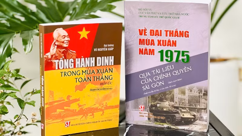 Hai cuốn sách “Về đại thắng mùa Xuân 1975 qua tài liệu của chính quyền Sài Gòn” và “Tổng hành dinh trong mùa Xuân toàn thắng”.