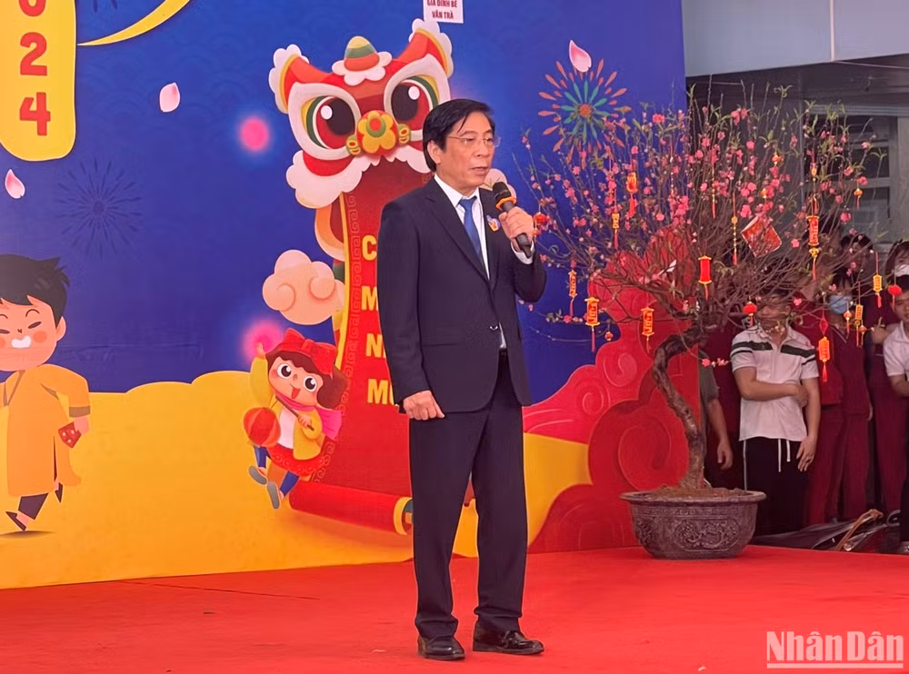 Ông Trịnh Ngọc Hải, Phó Giám đốc Bệnh viện Nhi Trung ương phát biểu tại chương trình.