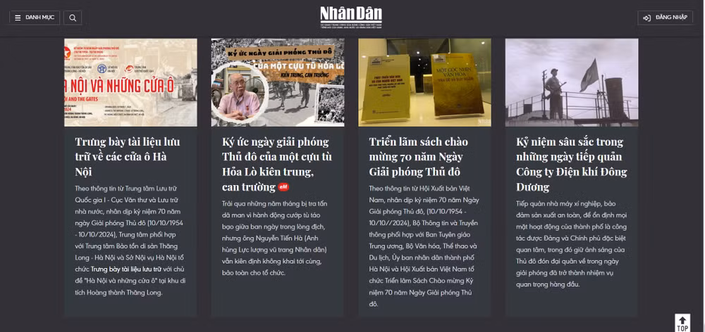 Các nhân chứng lịch sử kể lại những ký ức, kỷ niệm về ngày tiếp quản thủ đô. Các nhân chứng lịch sử kể lại những ký ức, kỷ niệm về ngày tiếp quản thủ đô.