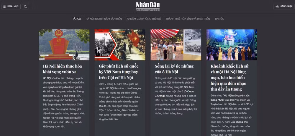 Các bài viết được triển khai quy mô, ấn tượng với nhiều hình thức thể hiện phong phú. Các bài viết được triển khai quy mô, ấn tượng với nhiều hình thức thể hiện phong phú.