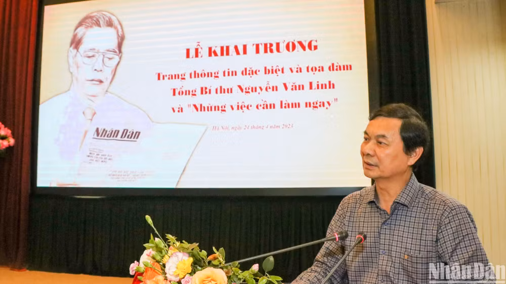 Đồng chí Ngô Minh Tuấn, Tổng Biên tập Tạp chí Xây dựng Đảng. (Ảnh: NHẬT QUANG)
