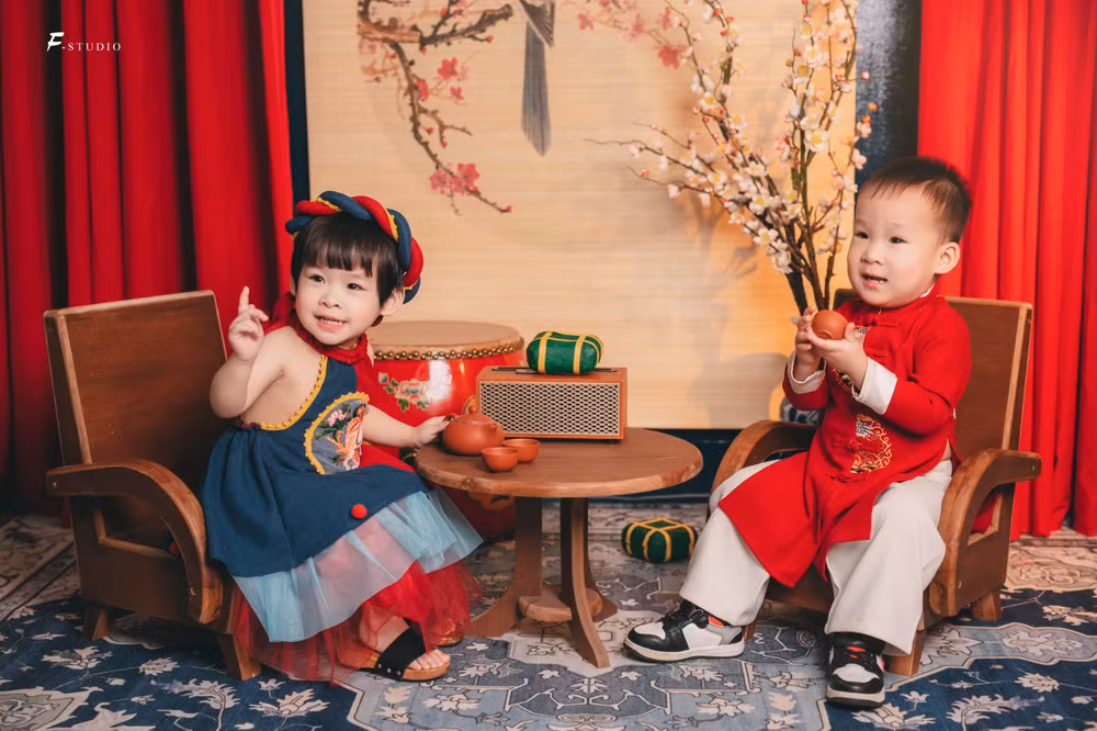 Hai thiên thần của gia đình chị Linh.