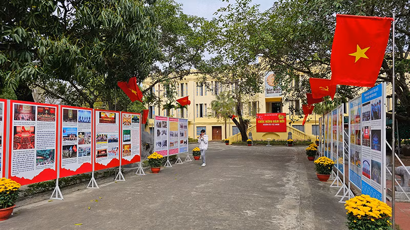 Không gian trưng bày ngoài trời tại Bảo tàng tỉnh Thanh Hóa.