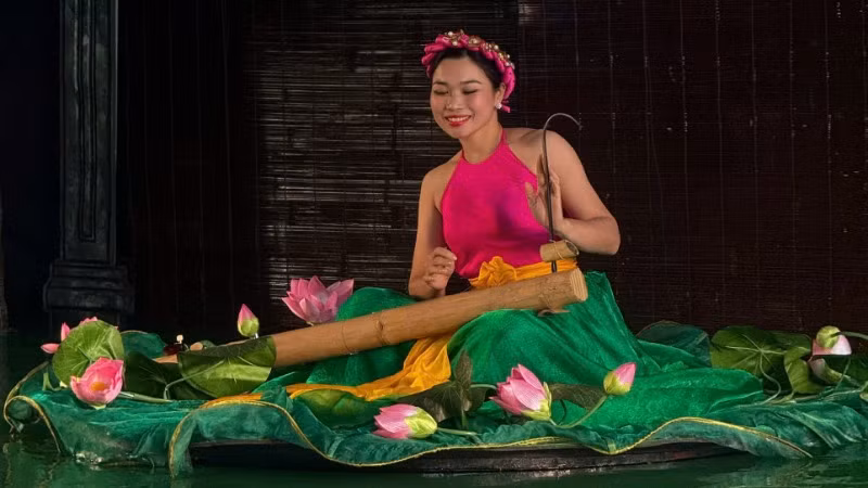 Hoạt cảnh biểu diễn nghệ thuật truyền thống.