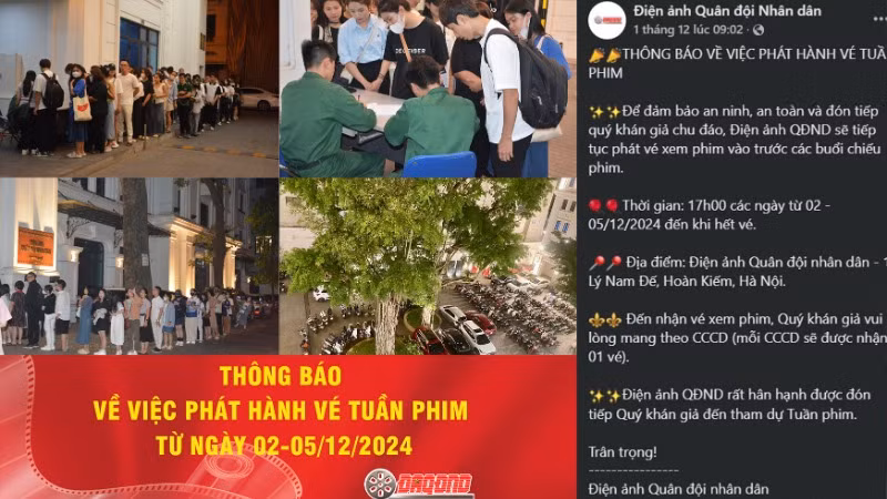 Hình ảnh trên trang Fanpage Điện ảnh Quân đội nhân dân. Hình ảnh trên trang Fanpage Điện ảnh Quân đội nhân dân.