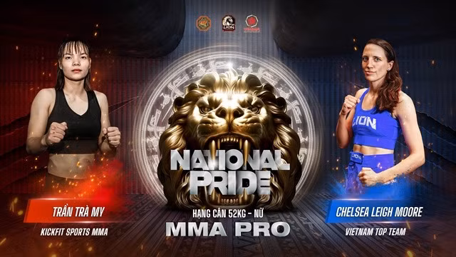 Giải năm nay có một trận đấu nữ duy nhất của đại diện Việt Nam và Anh quốc. (Ảnh: VMMAF)