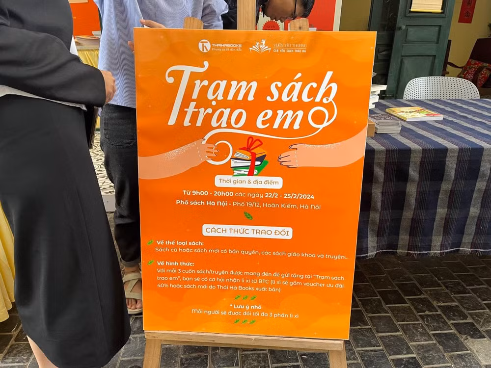 Thể lệ chương trình trao đổi sách “Trạm sách trao em”.