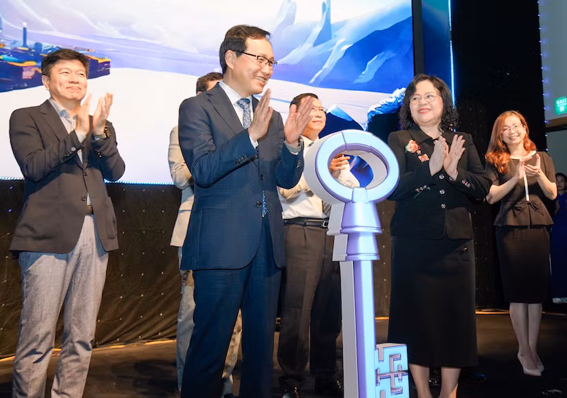 Đại biểu nhấn nút khai mạc chương trình Samsung Innovation Campus 2023-2024. Đại biểu nhấn nút khai mạc chương trình Samsung Innovation Campus 2023-2024.
