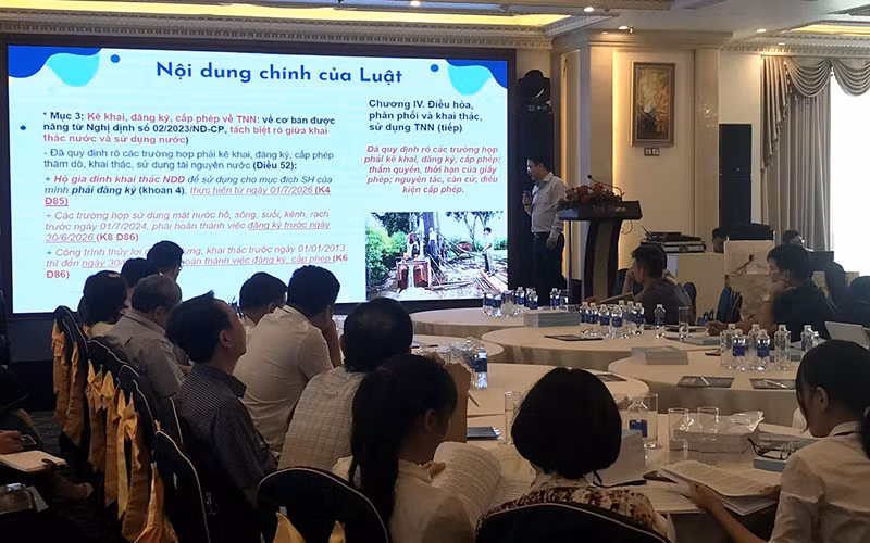 Buổi tuyên truyền phổ biến Luật Tài nguyên nước do Bộ Tài nguyên và Môi trường tổ chức tại Hải Phòng.