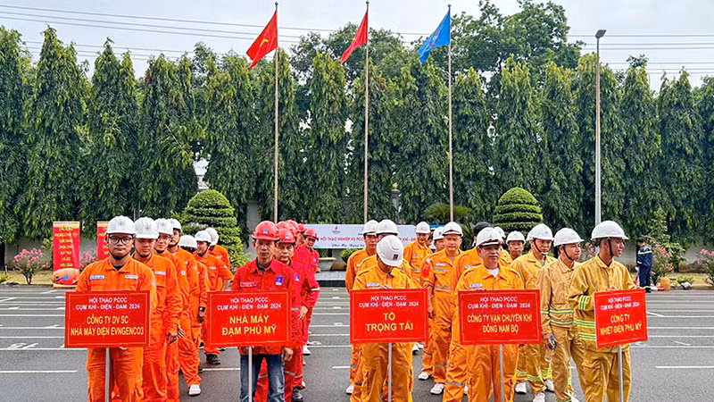 Lực lượng An toàn-Phòng cháy, chữa cháy Cụm doanh nghiệp Khí-Điện-Đạm tỉnh Bà Rịa-Vũng Tàu
