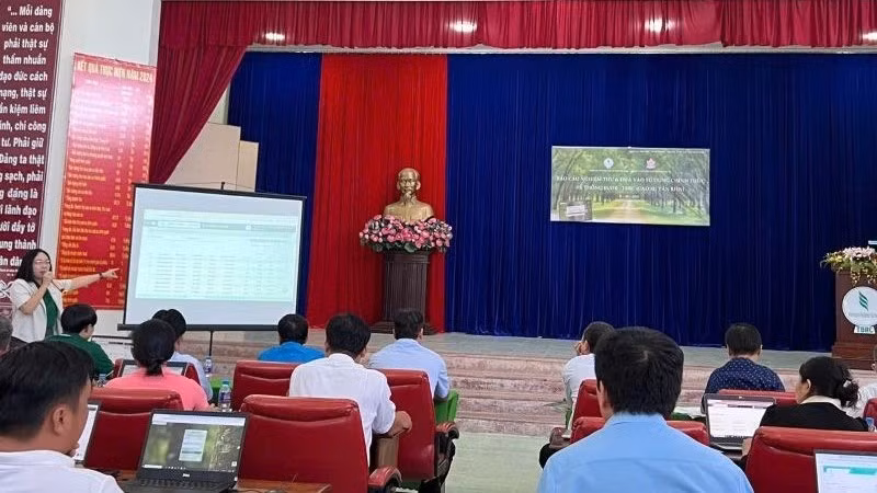 Quang cảnh Hội nghị công bố chính thức đưa vào sử dụng chính thức hệ thống ứng dụng EUDR – TBRC.