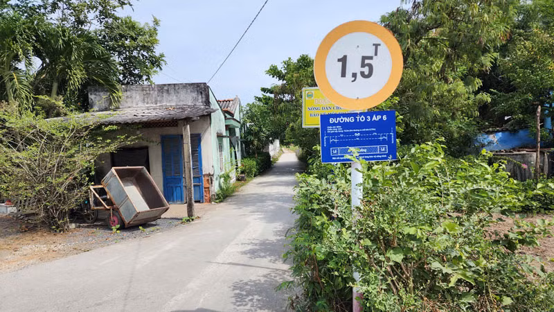 Công trình đường tổ 3 thuộc ấp 6 tại xã Tân Phước, huyện Gò Công Đông (Tiền Giang).