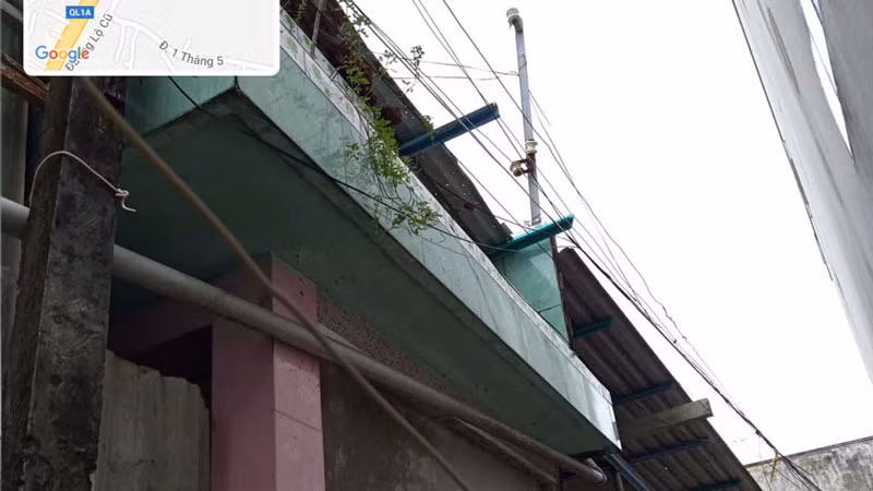 Hiện trường nơi ông T bị điện giật tử vong.