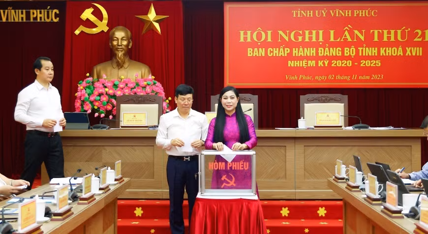 Bỏ phiếu bầu bổ sung Ban Thường vụ Tỉnh ủy.