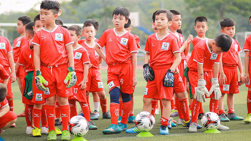 Đây sẽ là những cầu thủ tương lai của bóng đá Hà Nội.