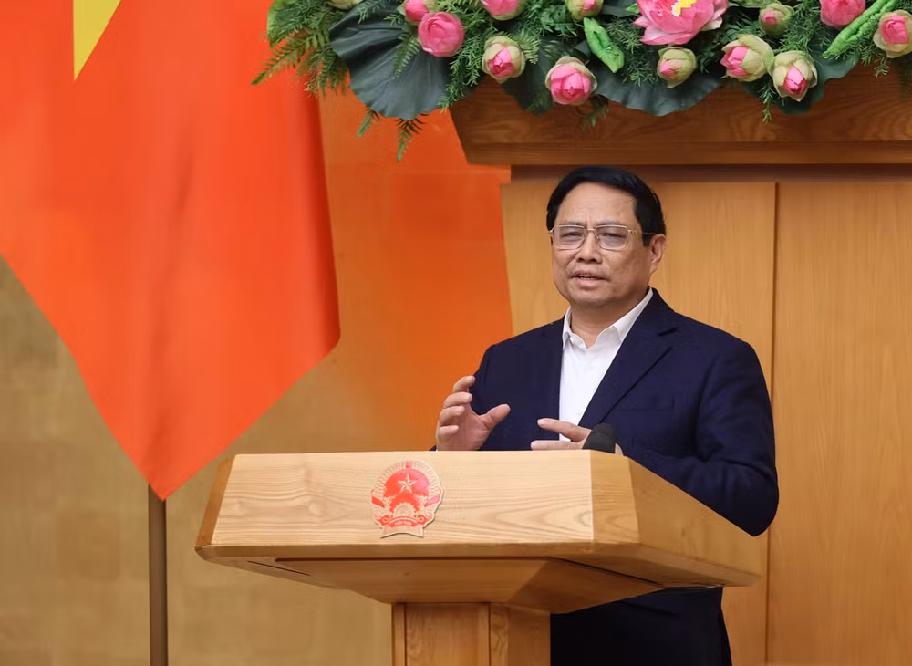 Thủ tướng Phạm Minh Chính phát biểu tại Phiên họp Chính phủ chuyên đề xây dựng pháp luật tháng 12.