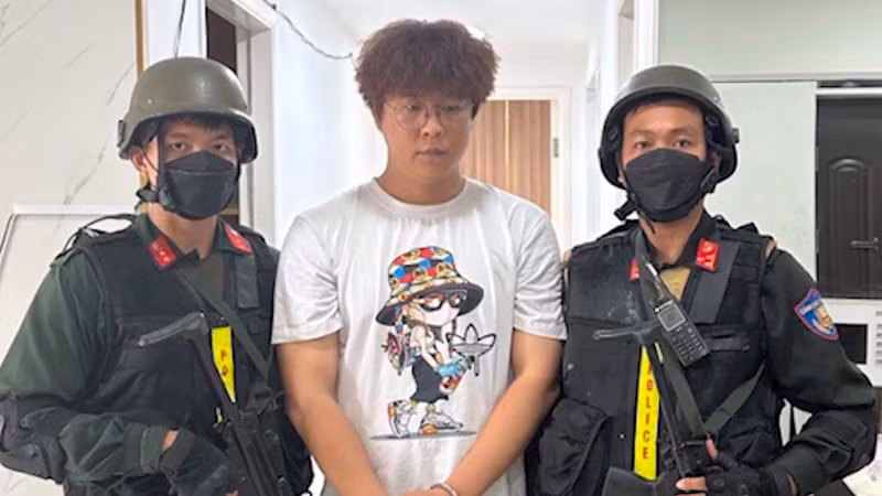 Một trong 3 đối tượng bị cơ quan chức năng bắt giữ.