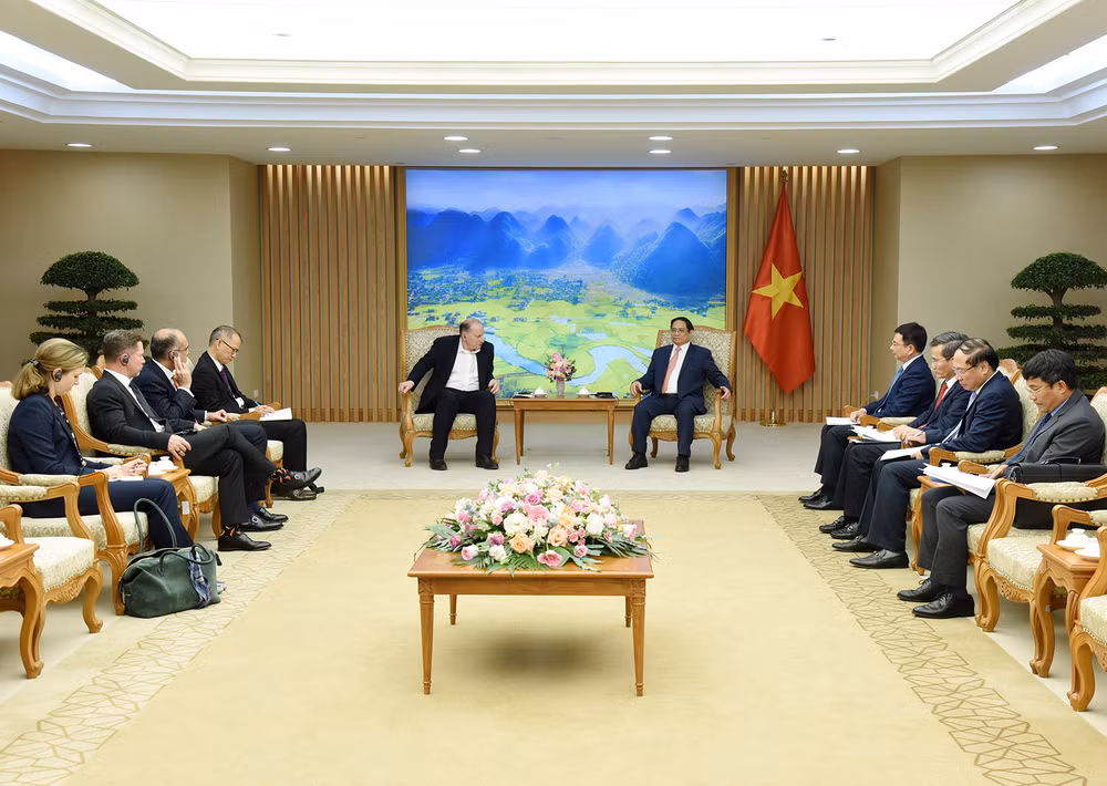 Quang cảnh buổi tiếp. (Ảnh: TRẦN HẢI)