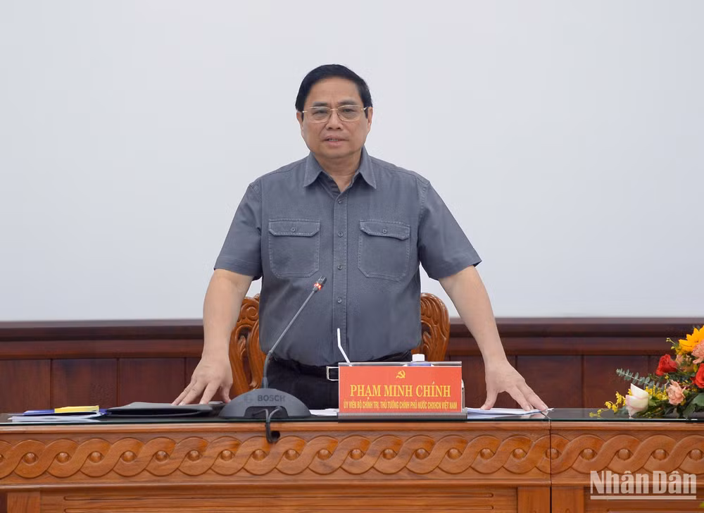 Thủ tướng Phạm Minh Chính phát biểu tại buổi làm việc.