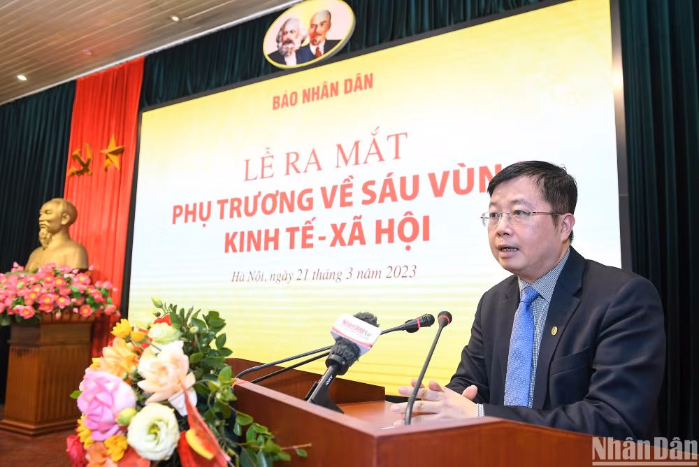 Thứ trưởng Thông tin và Truyền thông Nguyễn Thanh Lâm phát biểu. (Ảnh: THÀNH ĐẠT)