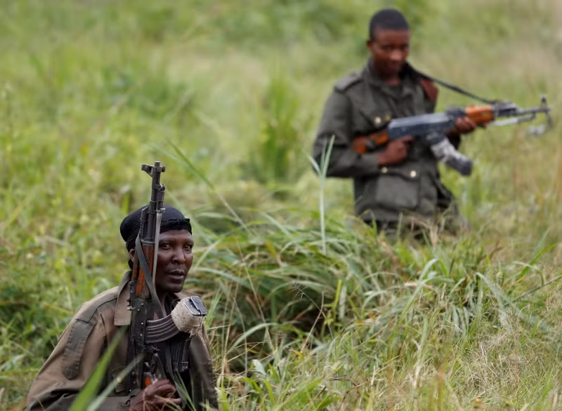 Các binh sĩ Lực lượng vũ trang Cộng hòa Dân chủ Congo (FARDC) tại khu vực quanh làng Mukoko, tỉnh Bắc Kivu, ngày 11/12/2018. (Ảnh minh họa: Reuters)