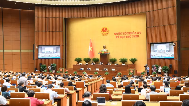 Quang cảnh phiên họp của Quốc hội. (Ảnh: DUY LINH)