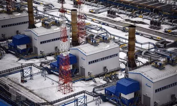 Giếng khí đốt Bovanenkovo ở bán đảo Yamal thuộc Bắc Cực. (Ảnh: AFP/TTXVN)