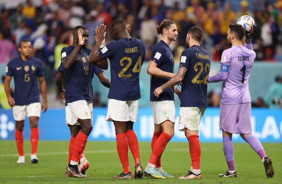 Đội tuyển Pháp sau đại thắng 4-1 ở trận mở màn World Cup 2022 trước đội tuyển Australia. (Ảnh: Reuters)