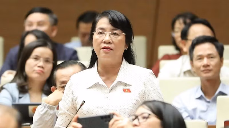 Đại biểu Trần Kim Yến (đoàn Thành phố Hồ Chí Minh). Ảnh: Đăng Khoa