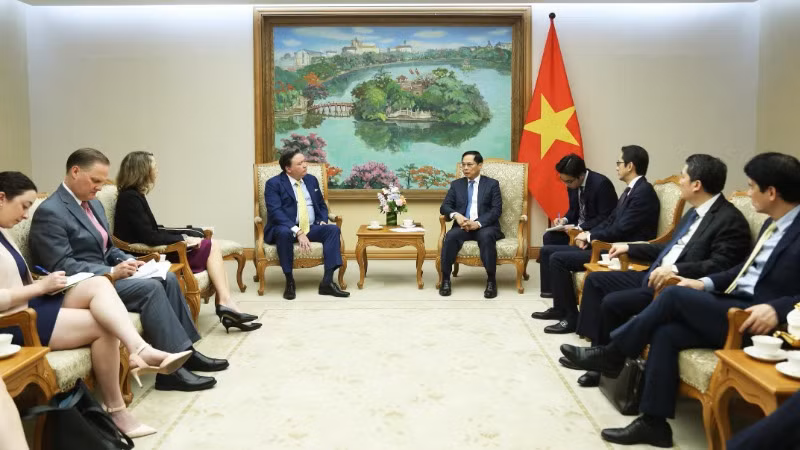 Quang cảnh buổi tiếp. (Ảnh: Báo Thế giới và Việt Nam)