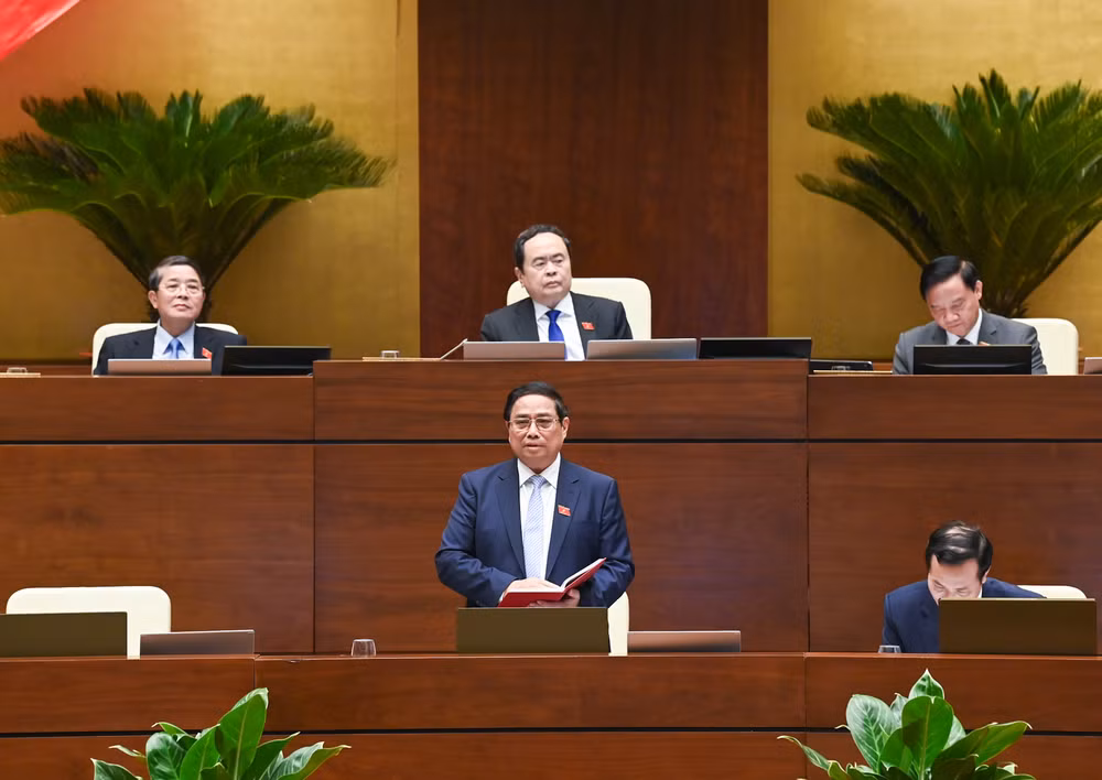 Thủ tướng Chính phủ Phạm Minh Chính trả lời chất vấn của đại biểu Quốc hội. (Ảnh: DUY LINH) Thủ tướng Chính phủ Phạm Minh Chính trả lời chất vấn của đại biểu Quốc hội. (Ảnh: DUY LINH)