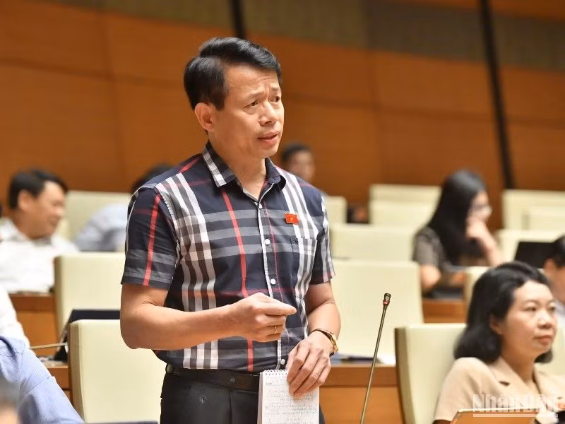 Đại biểu Nguyễn Hải Dũng - Đoàn đại biểu Quốc hội tỉnh Nam Định phát biểu. (Ảnh: ĐĂNG KHOA) Đại biểu Nguyễn Hải Dũng - Đoàn đại biểu Quốc hội tỉnh Nam Định phát biểu. (Ảnh: ĐĂNG KHOA)