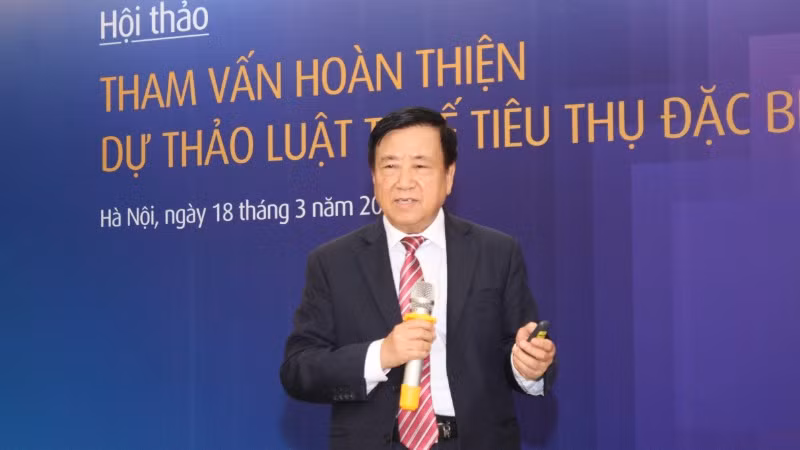 Chủ tịch Hiệp hội Bia-Rượu-Nước giải khát Việt Nam (VBA) Nguyễn Văn Việt phát biểu. (Ảnh: TRUNG HƯNG)