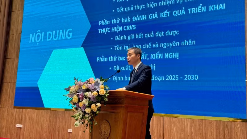 Ông Nhâm Ngọc Hiển, Phó Cục trưởng Cục Hộ tịch, quốc tịch, chứng thực, Bộ Tư pháp. (Ảnh: TRUNG HƯNG)