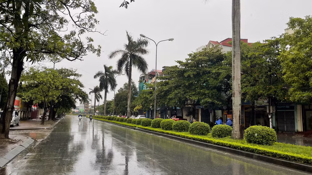 Đường Giải Phóng, thành phố Nam Định vắng người. Đường Giải Phóng, thành phố Nam Định vắng người.