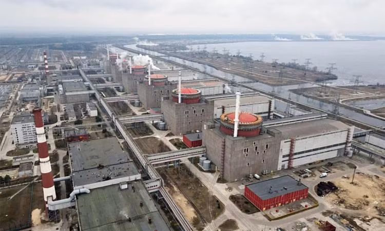 Toàn cảnh nhà máy điện hạt nhân Zaporizhzhia ở Enerhodar, miền đông Ukraine. (Ảnh: RIA Novosti) 