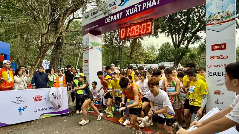 Giải chạy Pháp ngữ 2025 thu hút đông đảo các vận động viên từ nhiều lứa tuổi tham gia. (Ảnh: BTC) 