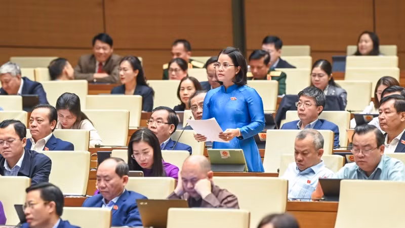 Đại biểu Nguyễn Hoàng Bảo Trân - Đoàn đại biểu Quốc hội tỉnh Bình Dương. (Ảnh: DUY LINH) Đại biểu Nguyễn Hoàng Bảo Trân - Đoàn đại biểu Quốc hội tỉnh Bình Dương. (Ảnh: DUY LINH)