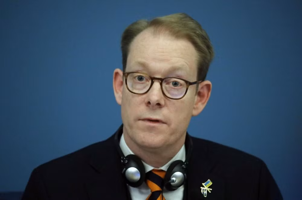 Ngoại trưởng Thụy Điển Tobias Billstrom cho biết quá trình xin gia nhập NATO của nước này đã tạm dừng. (Nguồn: EPA) 