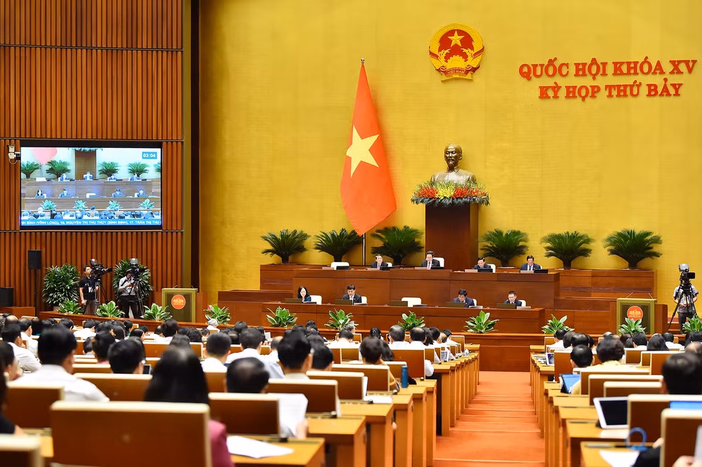 Quang cảnh phiên thảo luận của Quốc hội chiều 29/5. (Ảnh: THỦY NGUYÊN)