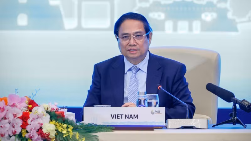 Thủ tướng Phạm Minh Chính phát biểu tại phiên thảo luận. (Ảnh: VGP)