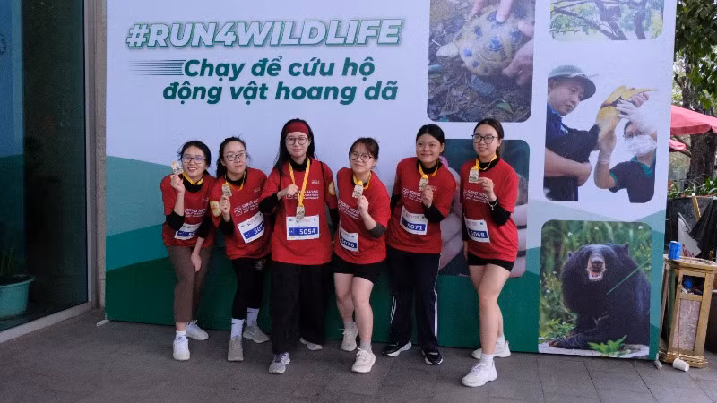 Nhóm chạy hoàn thành cự ly 5km.
