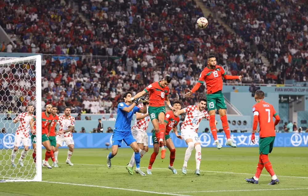 En-Nesyri bỏ lỡ cơ hội gỡ hòa cho Maroc ở phút 90+6’. (Ảnh: FIFA)