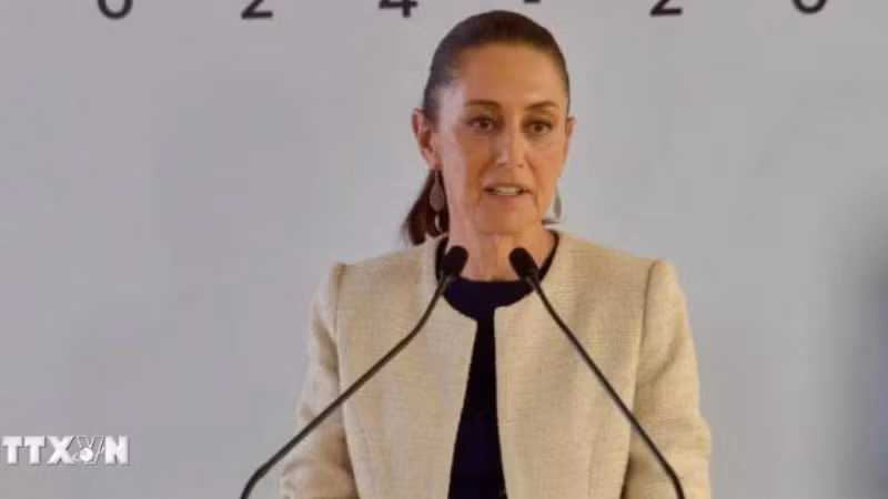 Tổng thống Mexico Claudia Sheinbaum. (Nguồn: AFP/TTXVN)
