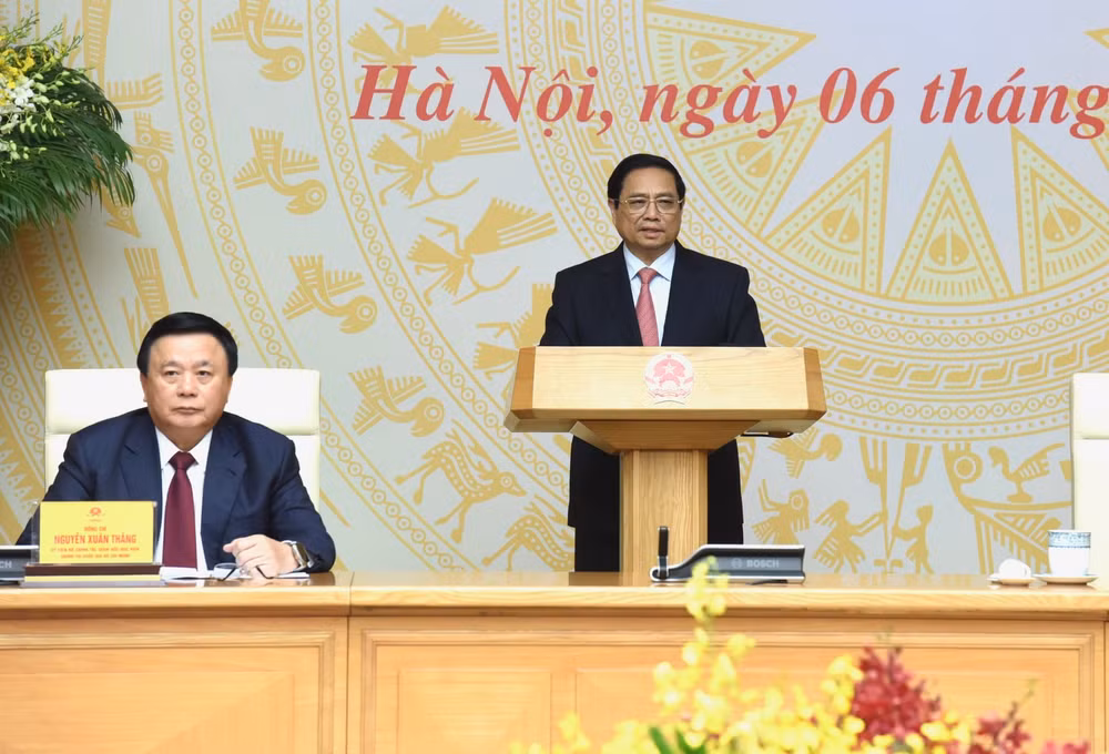 Thủ tướng Phạm Minh Chính phát biểu tại buổi làm việc.