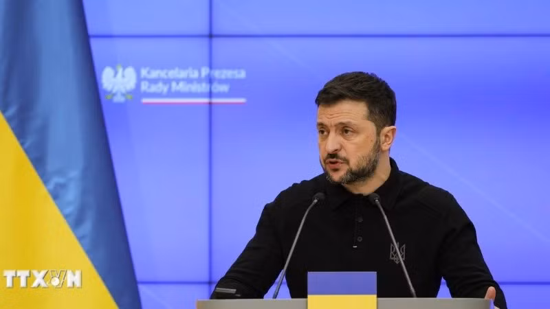 Tổng thống Ukraine Volodymyr Zelensky. (Ảnh: PAP/TTXVN)
