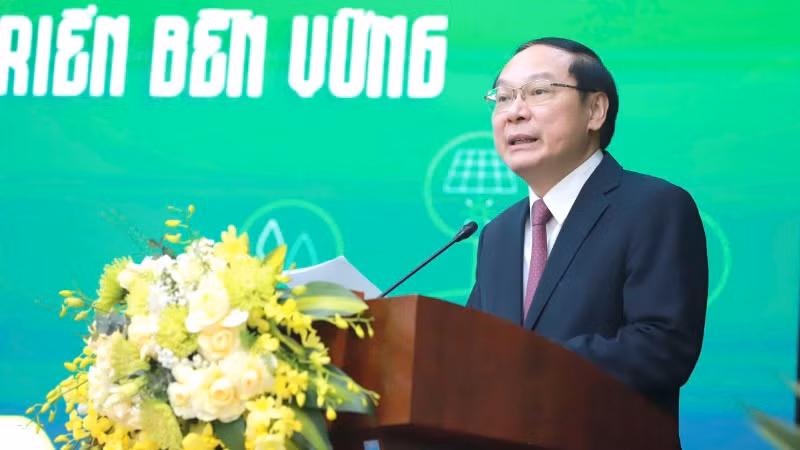 Thứ trưởng Nông nghiệp và Môi trường Lê Công Thành phát biểu. Thứ trưởng Nông nghiệp và Môi trường Lê Công Thành phát biểu.