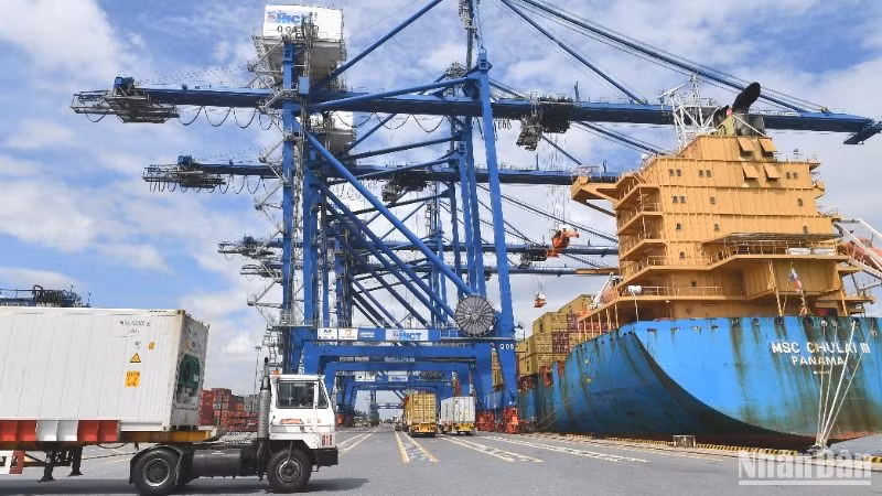 Thương mại giữa Việt Nam và Singapore đang ghi nhận bước tiến mạnh mẽ, đưa Việt Nam lên vị trí đối tác thương mại lớn thứ 9 của đảo quốc này. (Ảnh minh họa: THÀNH ĐẠT)