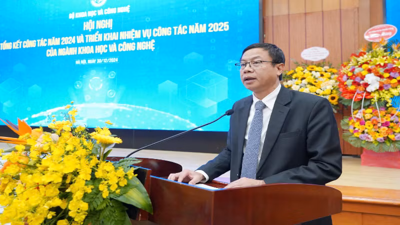 Thứ trưởng Khoa học và Công nghệ Lê Xuân Định phát biểu tại sự kiện.